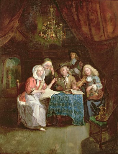Figures Round a Table by Arthur Wesley Dow